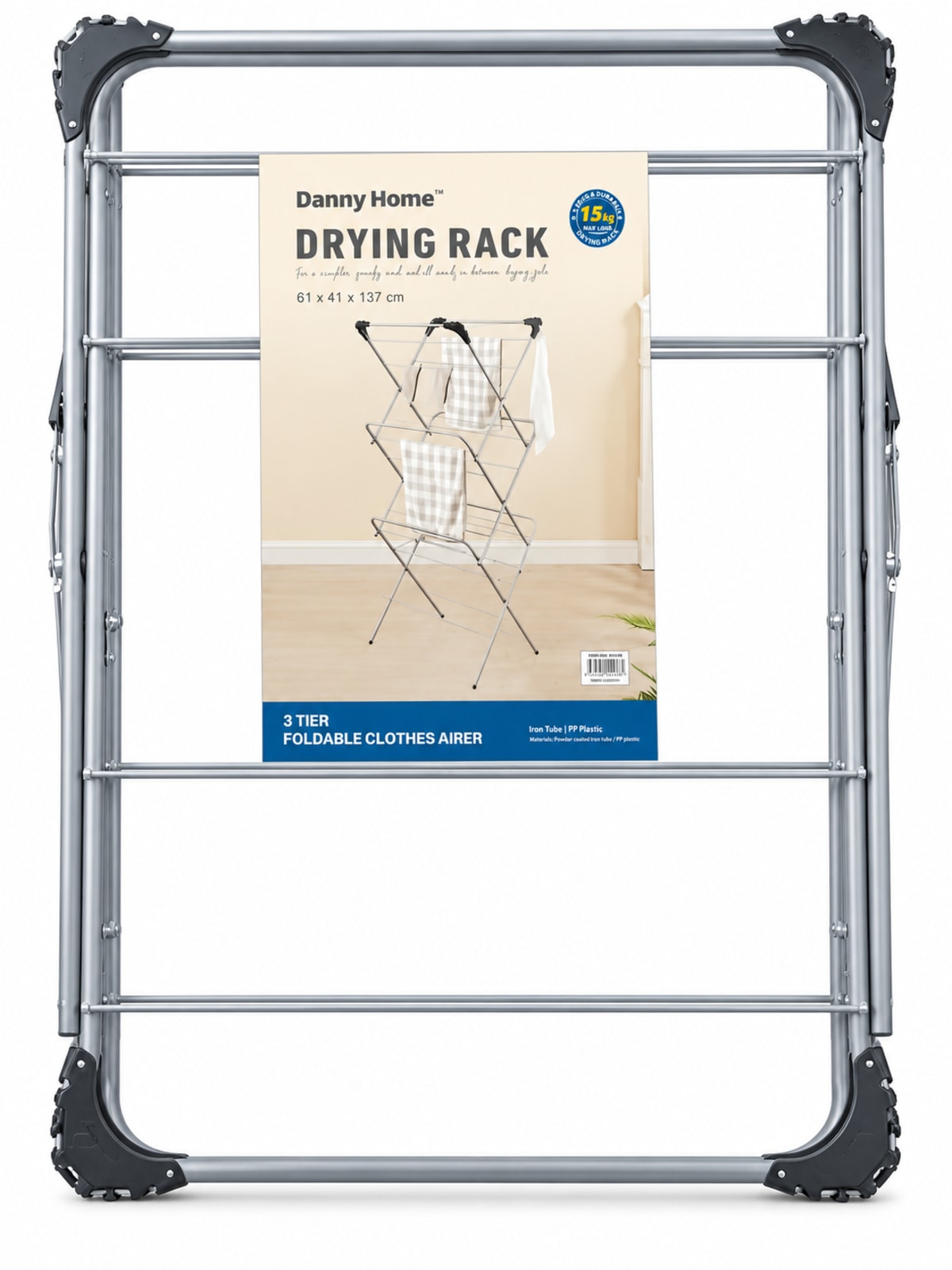 3-Tier Foldable Clothes Airer 137cm - default