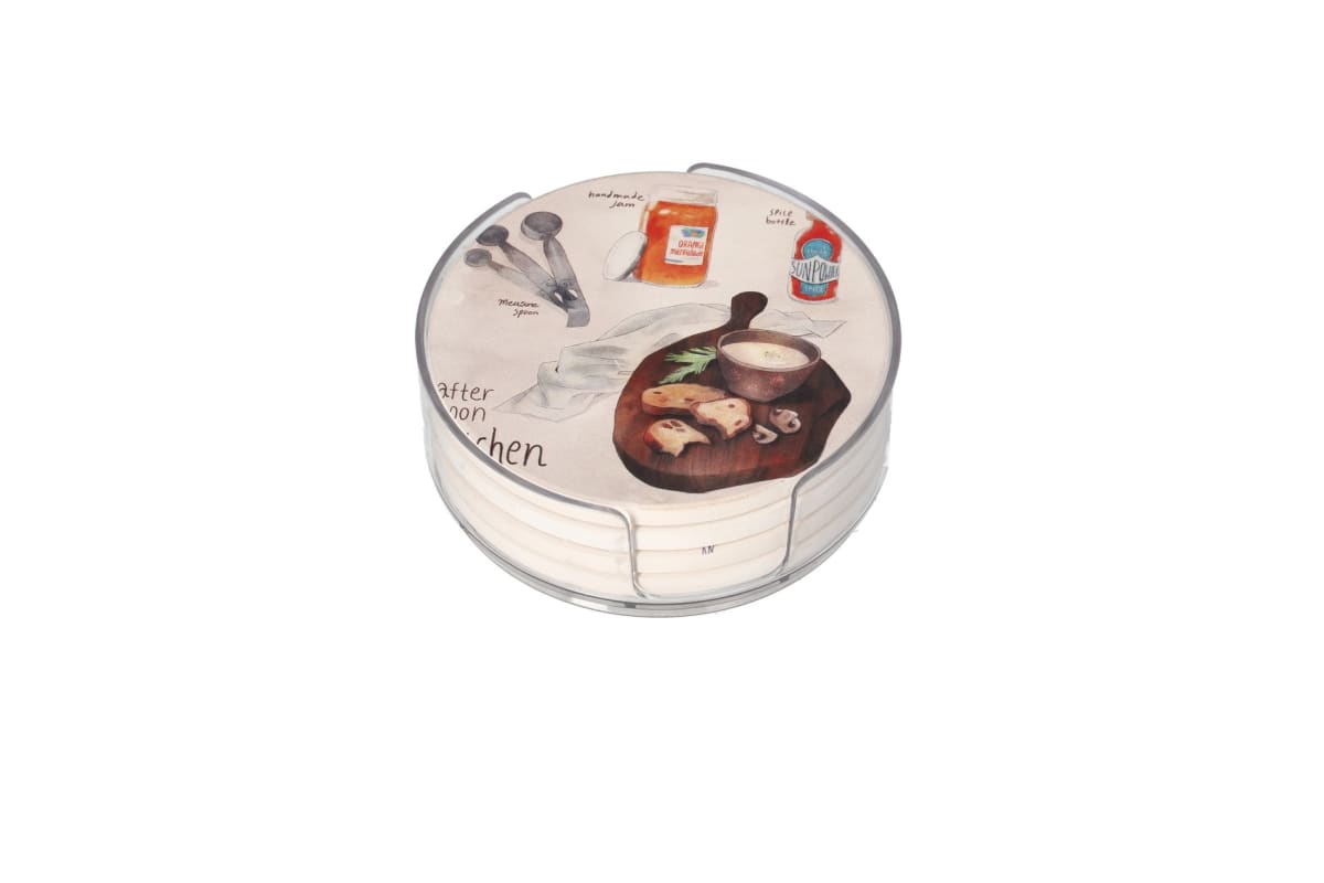 Printed Coasters Set 4pcs 10.1cm  - default