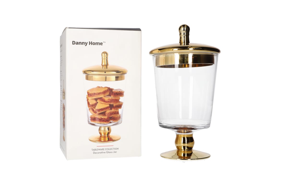 Decorative Cookie Glass Jar 23.5cm  - default