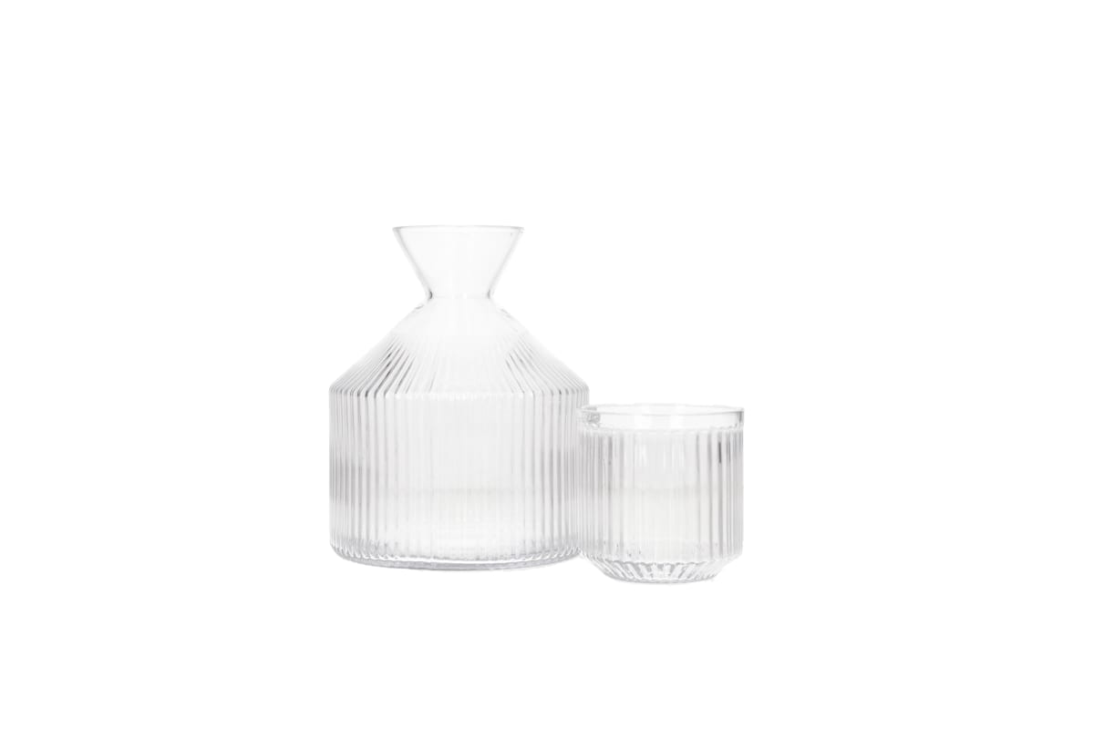Glass Carafe &amp; Tumbler Set 2pcs - default