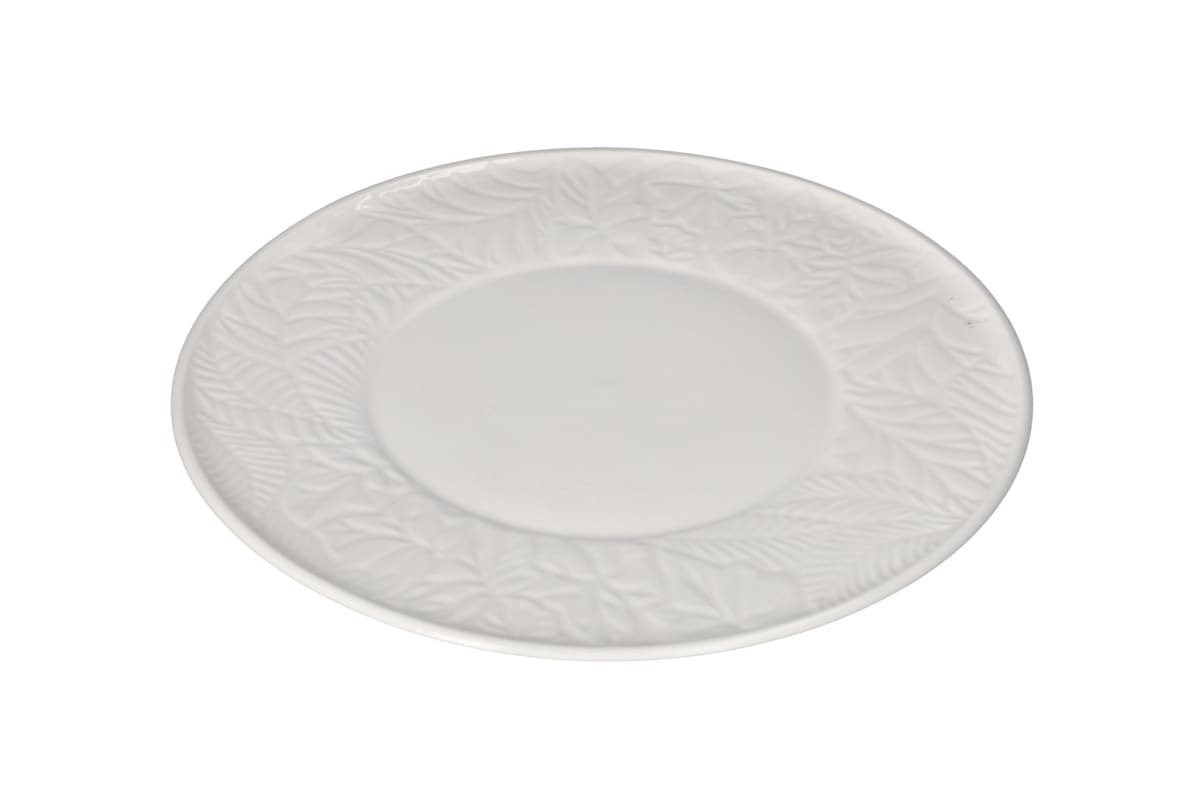  Floral Embossed Dinner Plate 11" - default