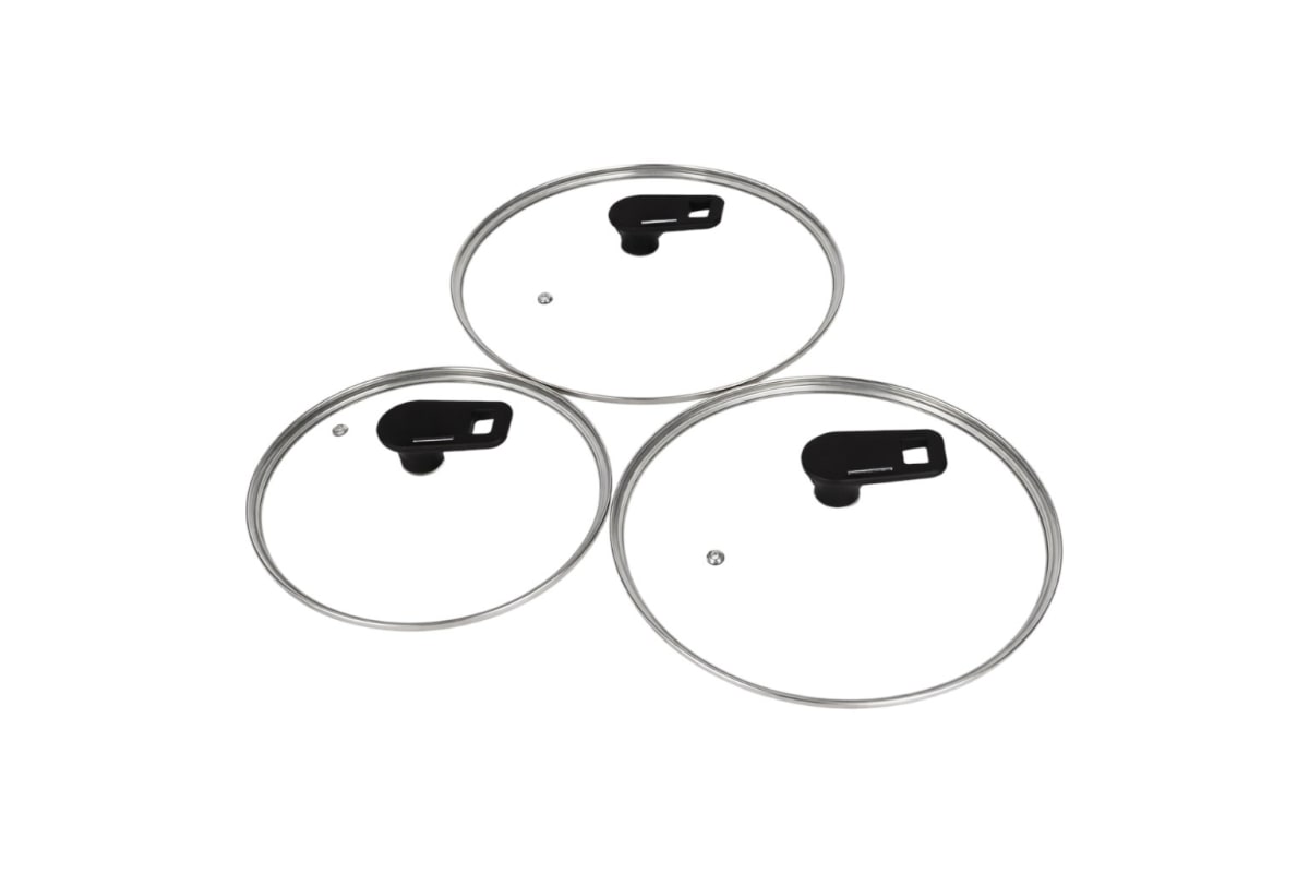 Steel &amp; Glass Pot Lid 25.3cm - default