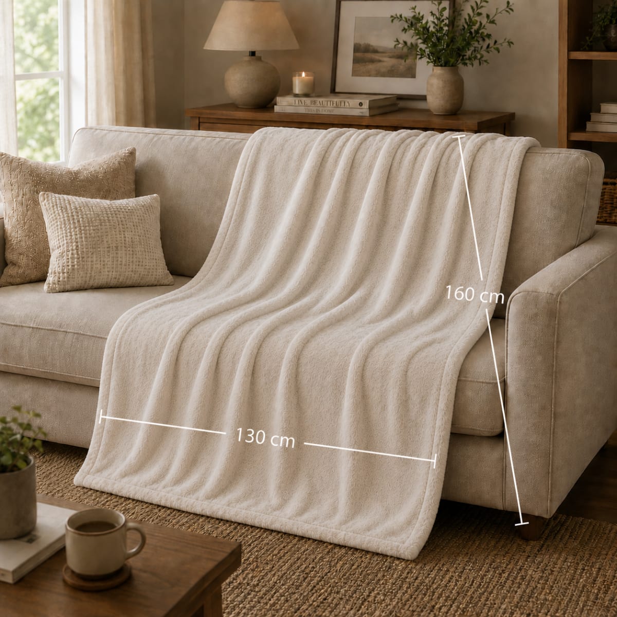 Plush Throw Over Blanket - default