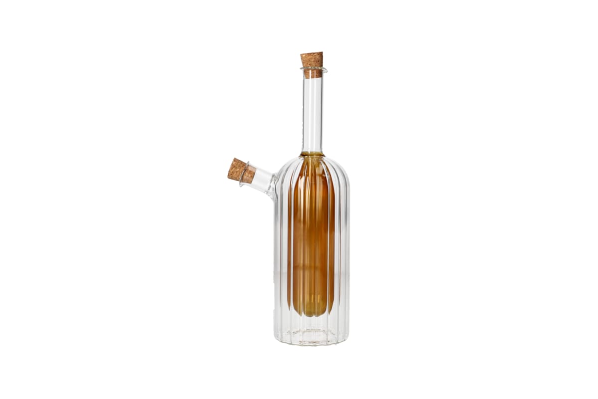 2 in 1 Oil &amp; Vinegar Glass Dispenser 290ml  - default