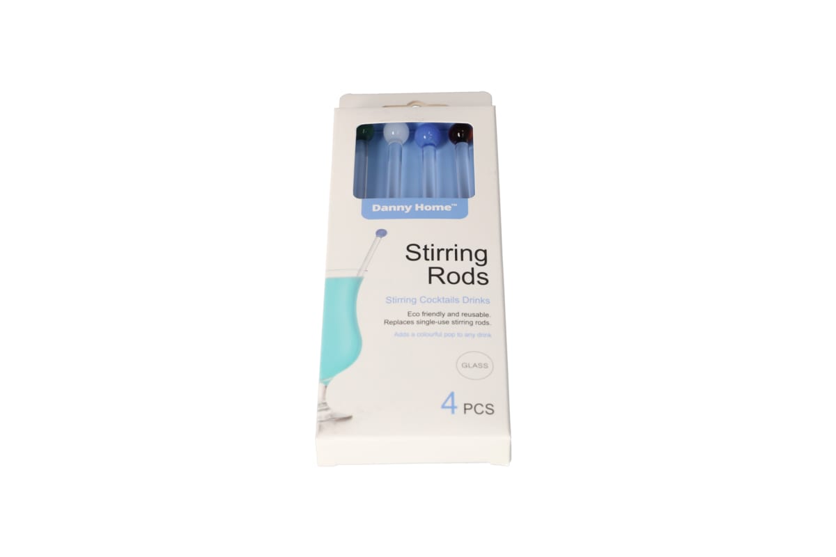Glass Stirring Cocktail Rods 4pcs - default