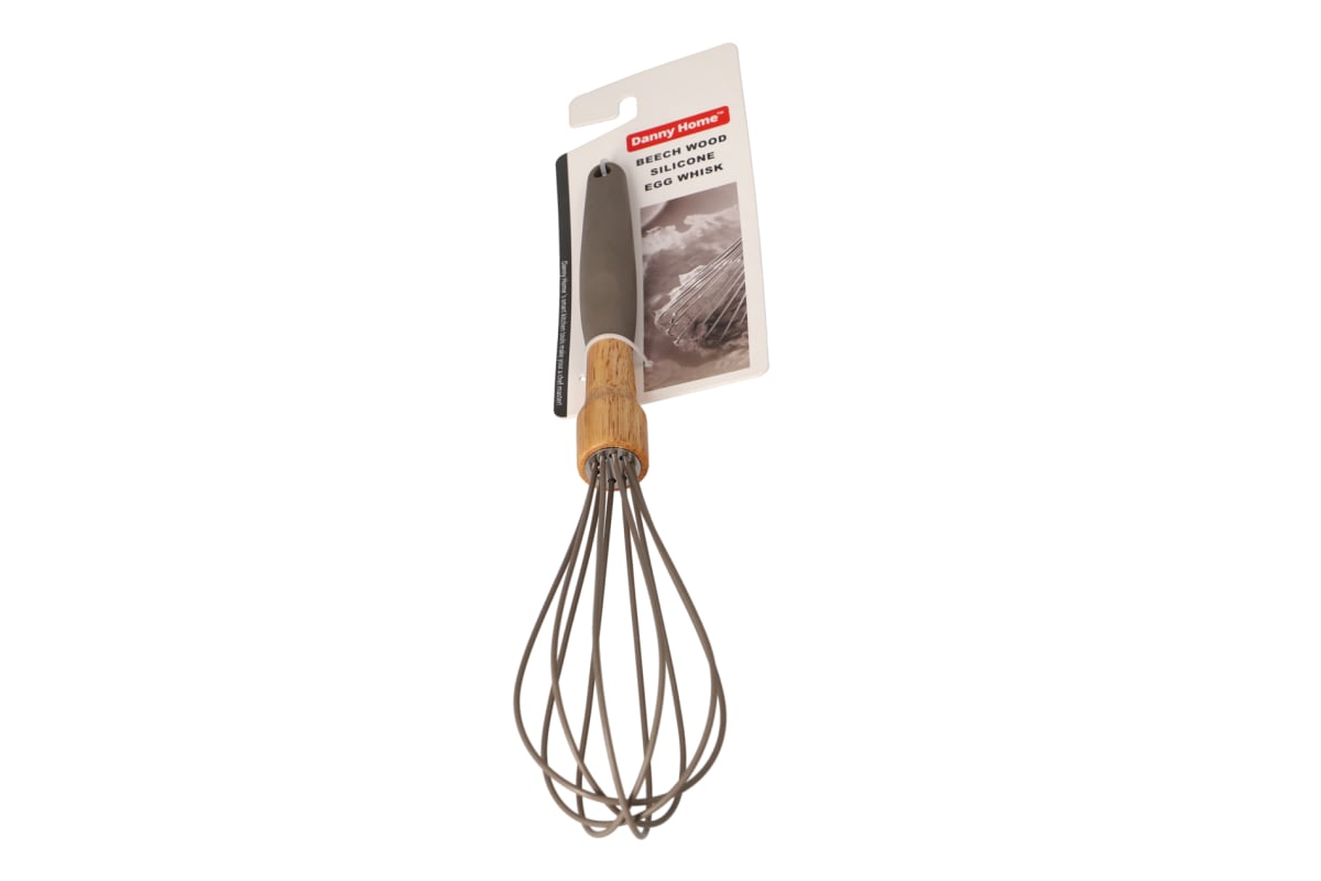 Beech Wood Silicone Egg Whisk 31.7cm - default