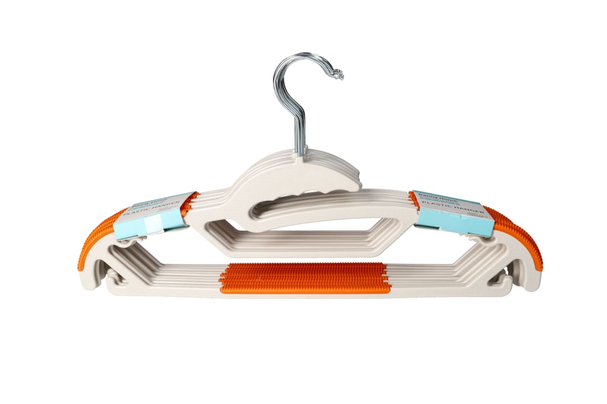 Orange Plastic Hangers 10Pcs - default