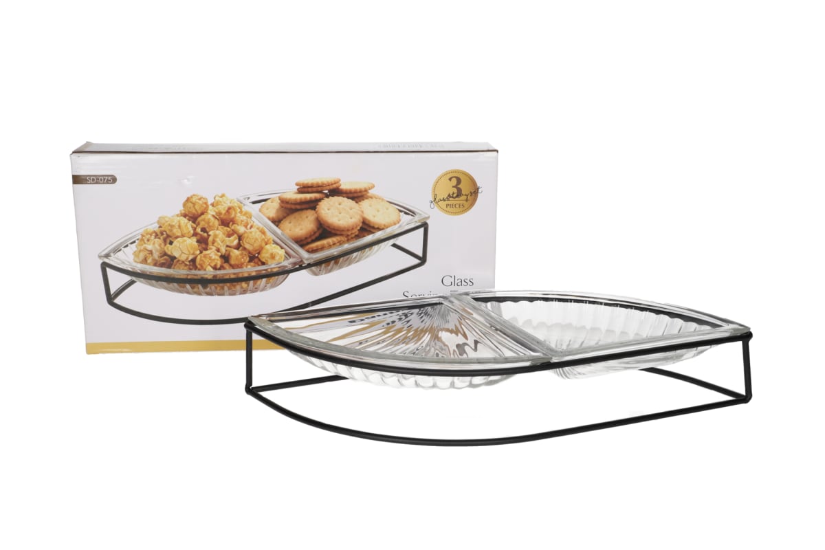 Serving Glass Bowl Set 3pcs  - default