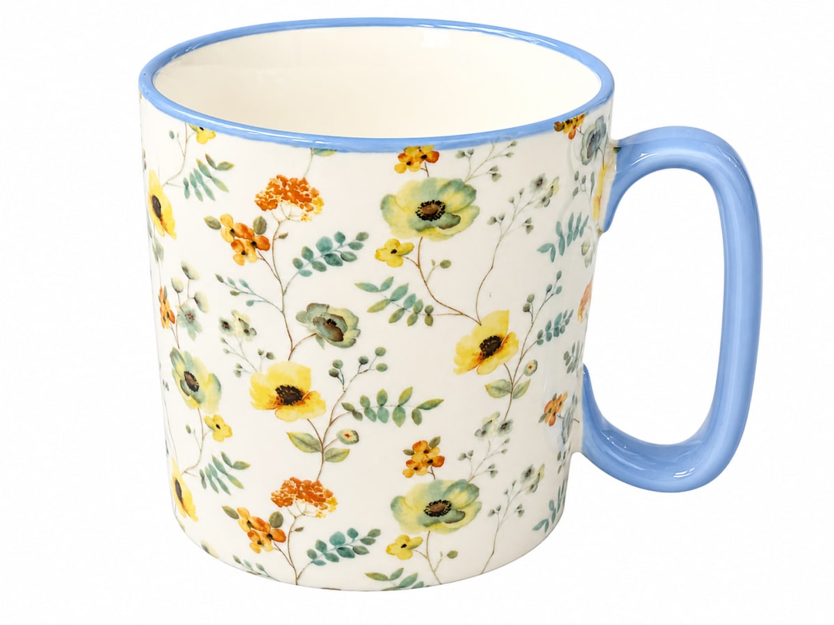 450ml Floral Ceramic Mug - default