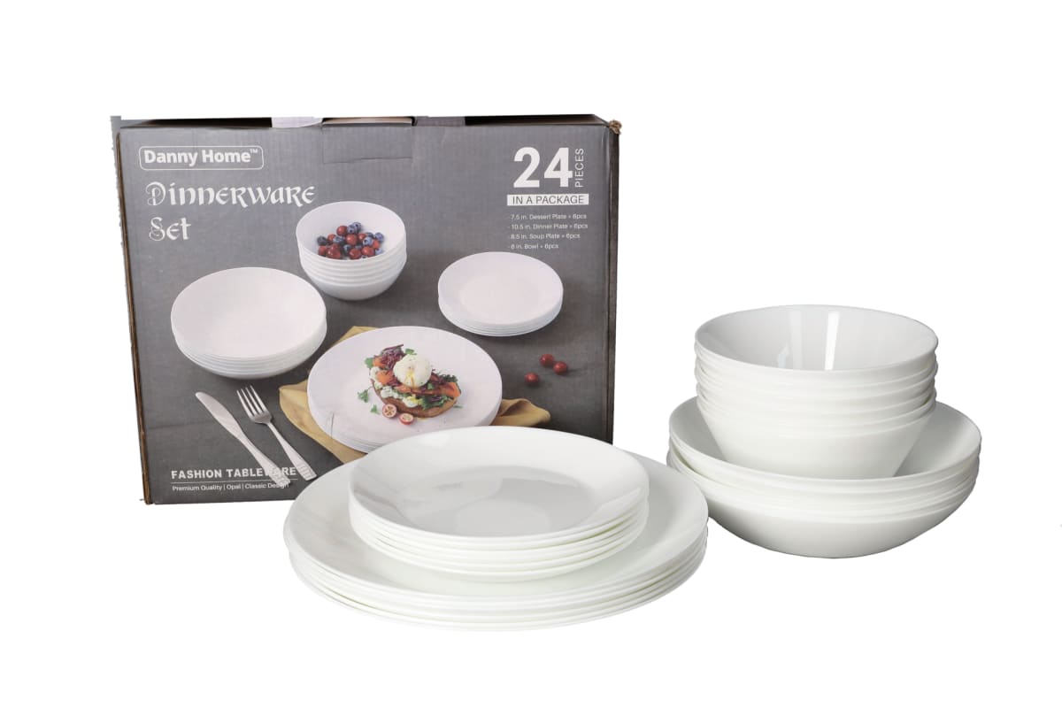 Opal Glass Dinnerware Set 24pcs - default