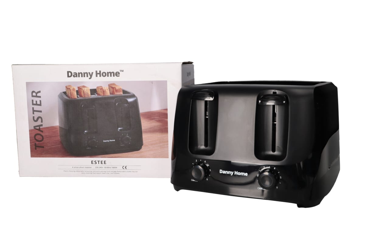 Black Four Slice Toaster 24.6cm - default