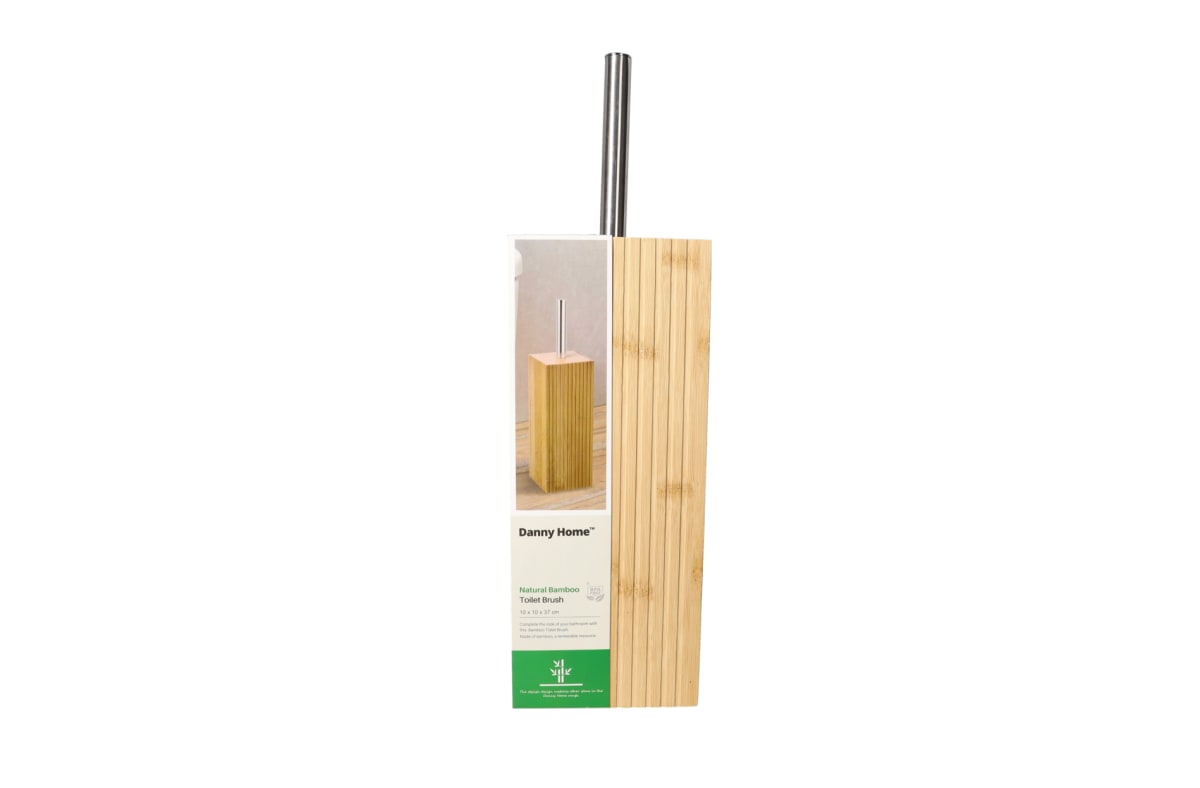 Toilet Brush With Bamboo Bowl 37cm  - default