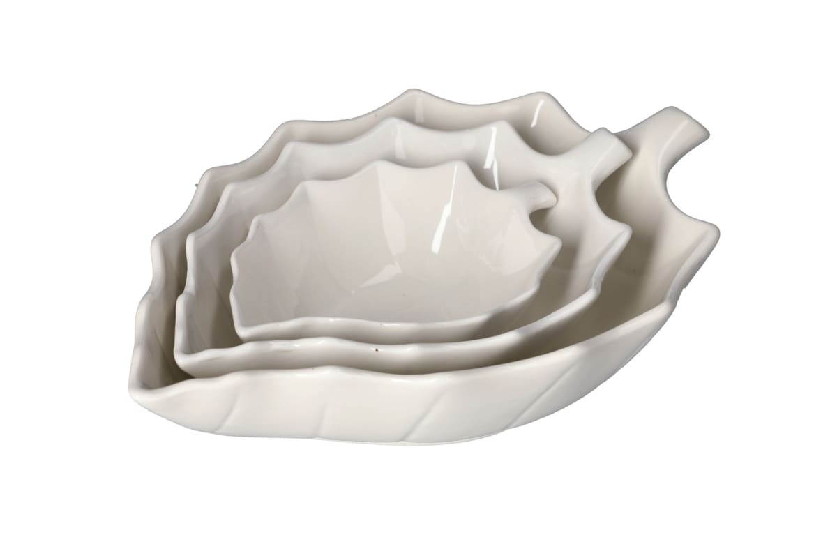 White Leaf Serving Bowl 31.3cm   - default