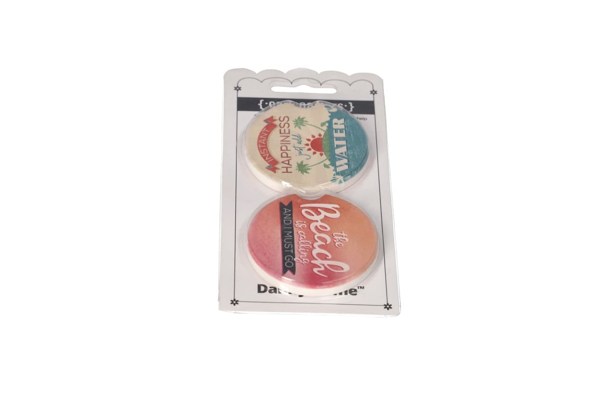 Absorbent Car Coaster 6.5cm 2pcs - default