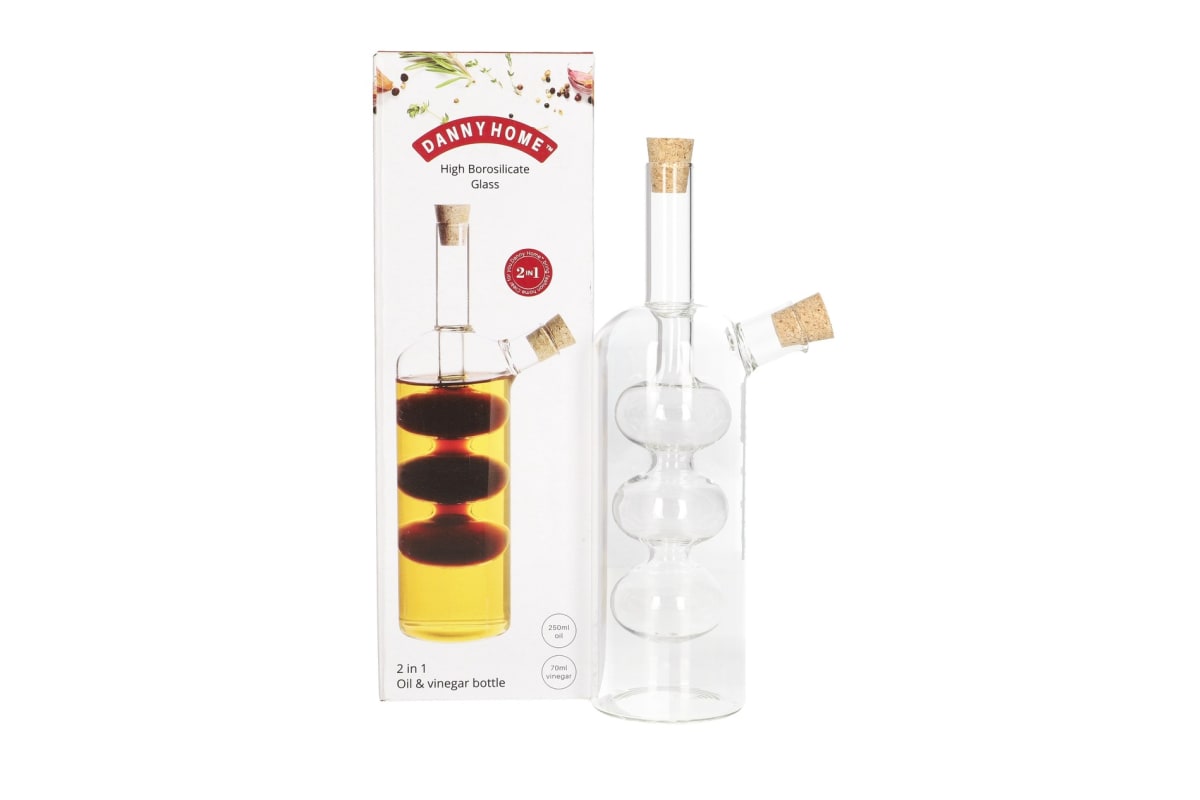 Borosilicate 2 in 1 Oil &amp; Vinegar Bottle 320ml - default