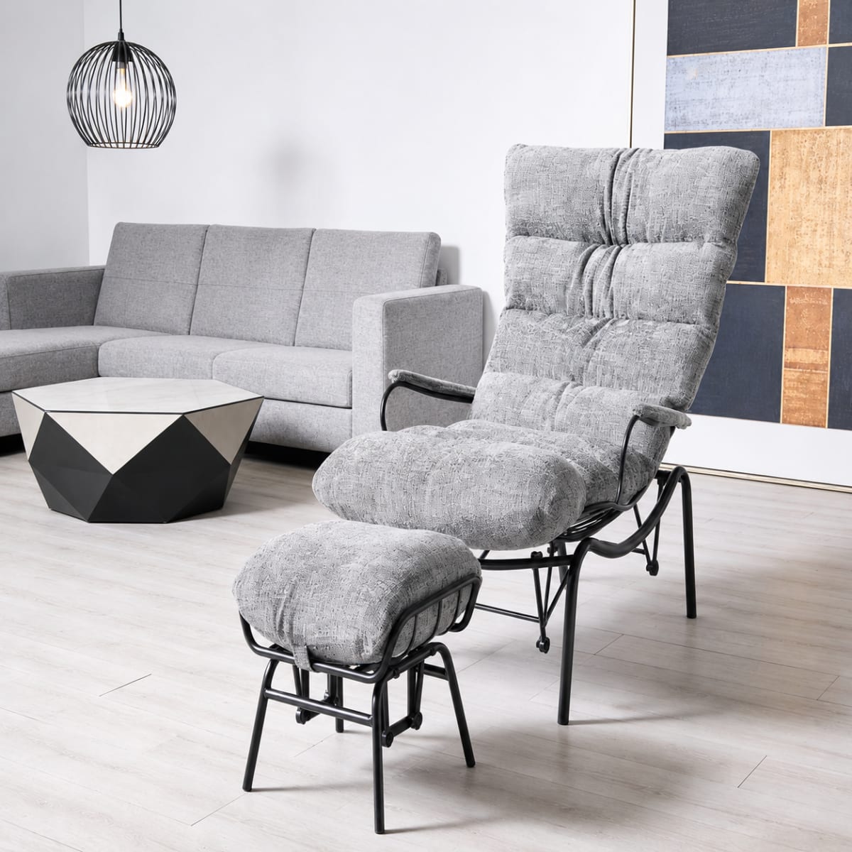 Recliner Lounge Chair with Footrest 106cm - default