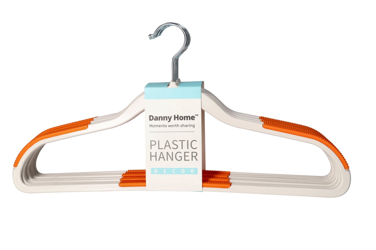 Orange Plastic Hangers 10Pcs - default