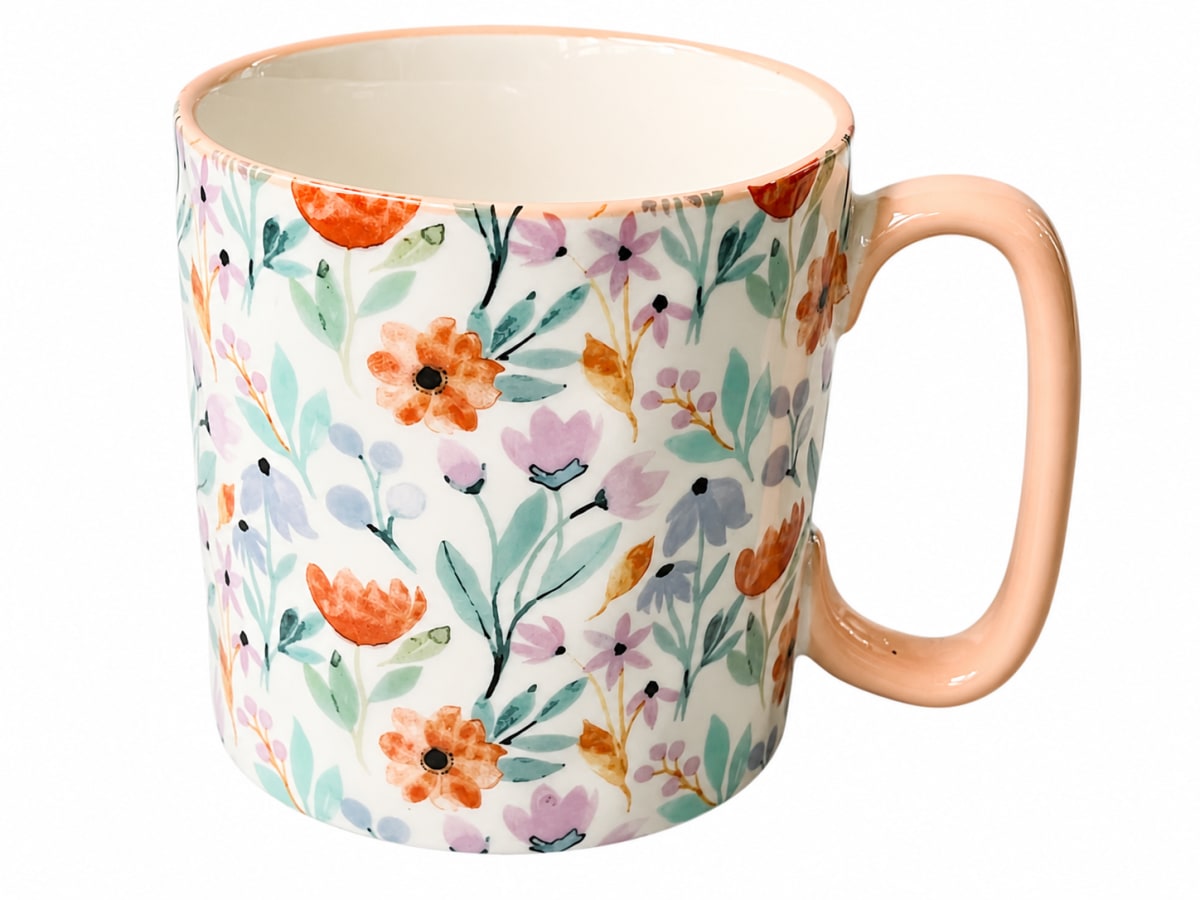 450ml Floral Ceramic Mug - default