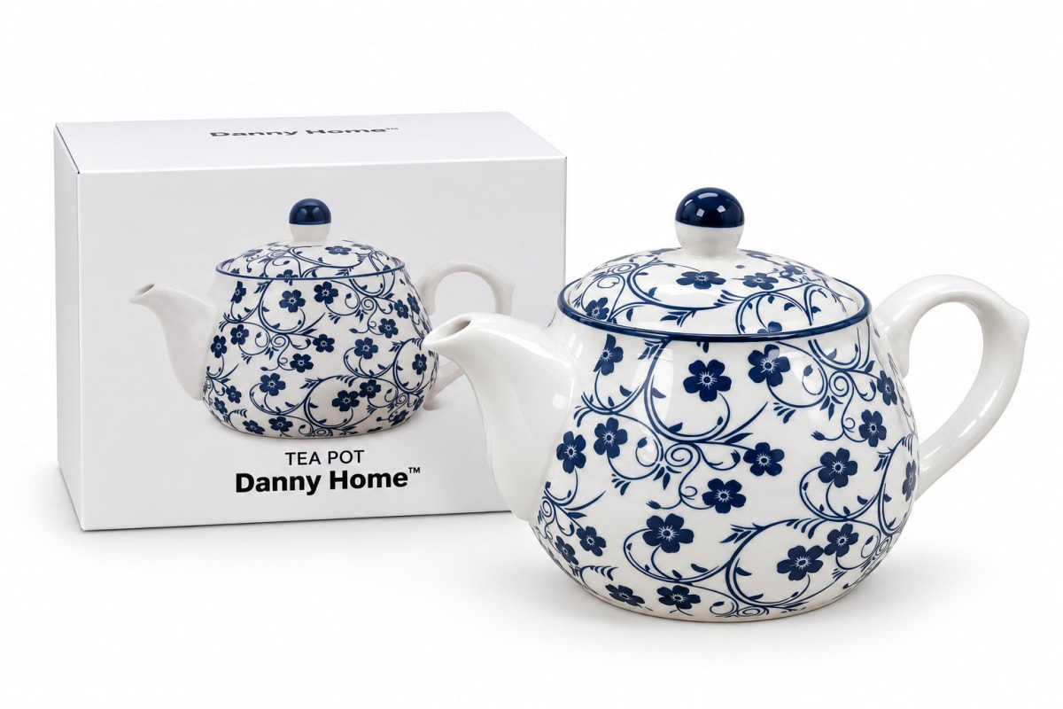 Floral Design Ceramic Teapot 500ml  - default