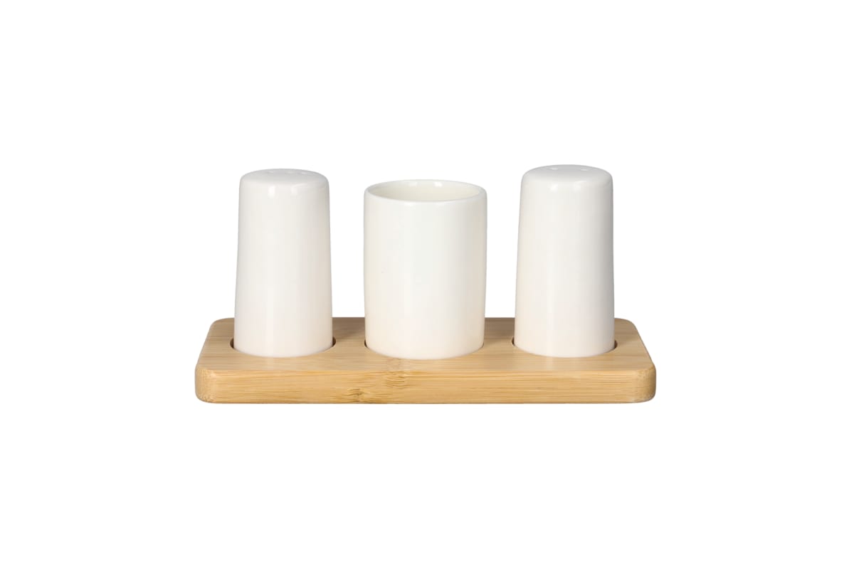 Salt &amp; Pepper Shaker with Stand 4pcs - default