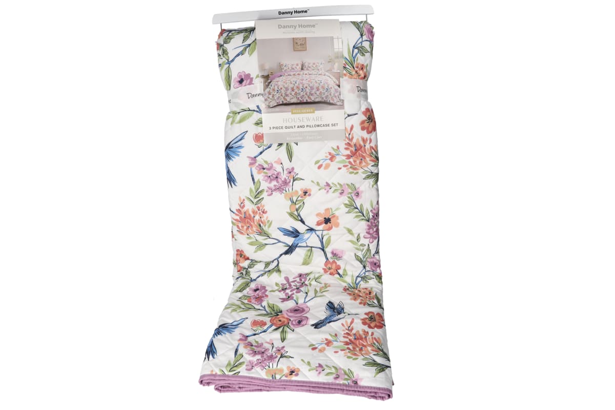 3Pcs Quilt &amp; Pillowcase Set - default