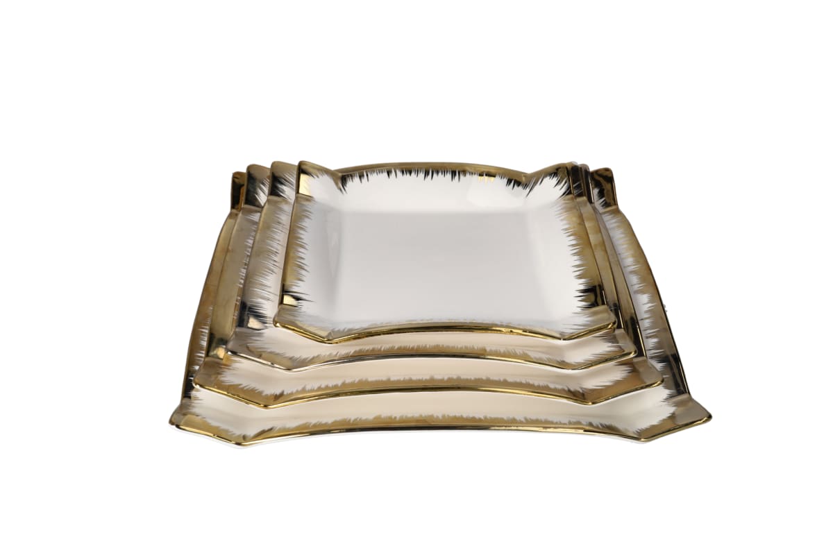 Golden Rim Platter Plate 29.5cm - default
