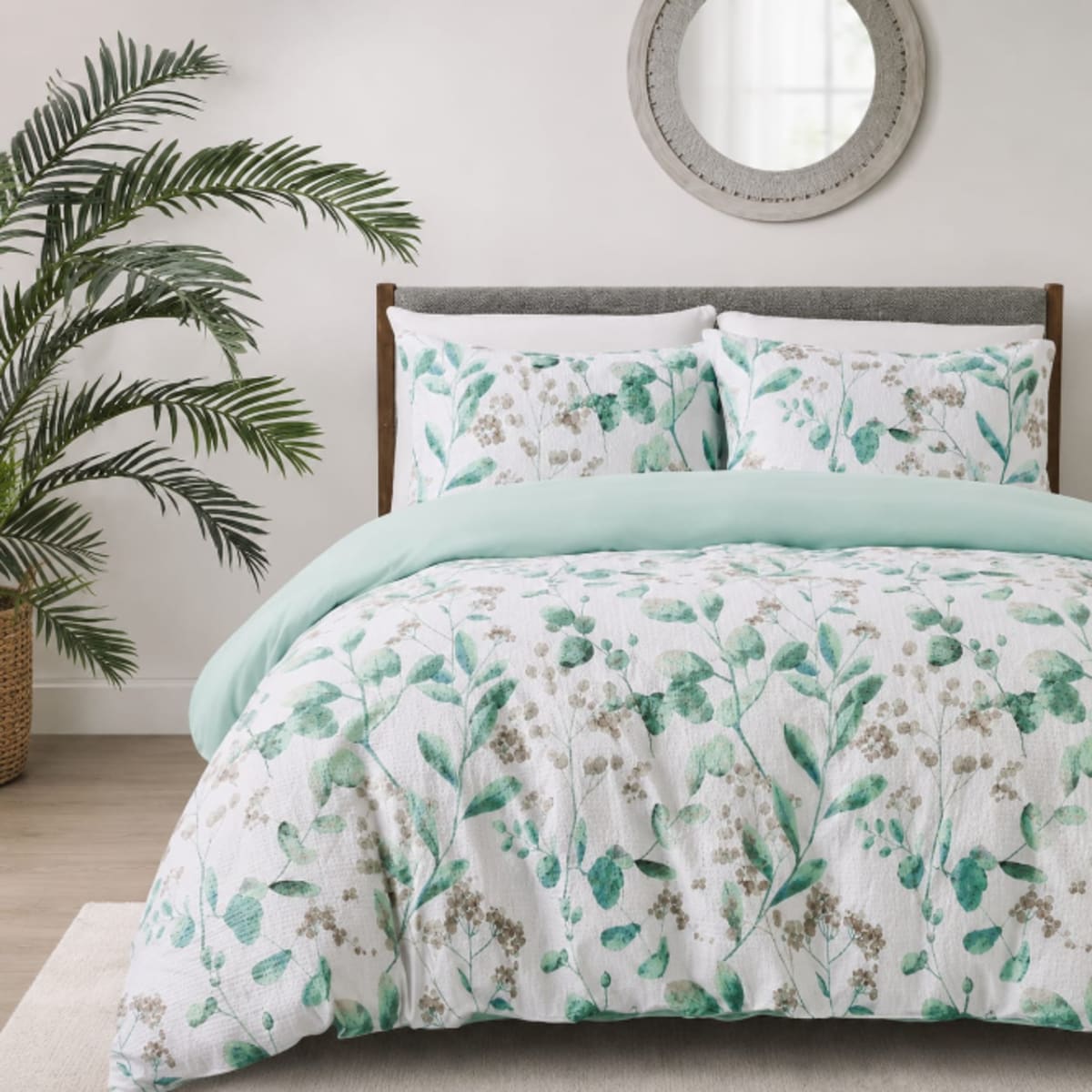3Pcs King Floral Botanical Duvet Cover Set - default