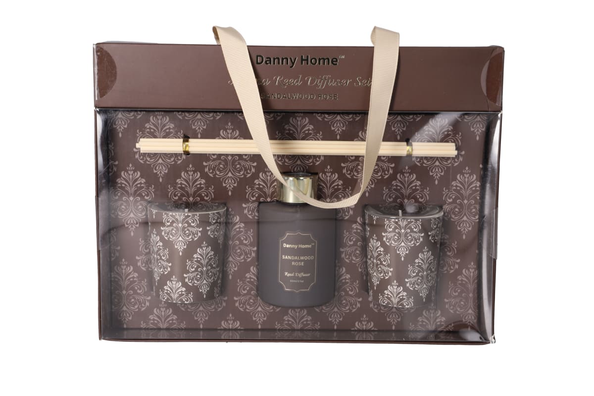 Sandalwood Rose Reed Diffuser Set 60ml+50g - default