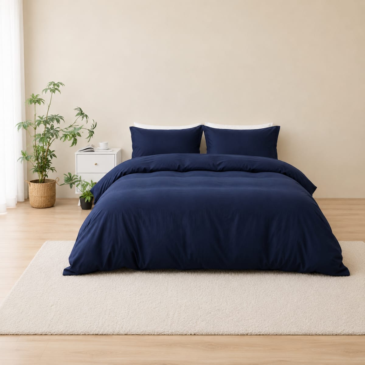 Polyester King Bed Duvet Cover 3pcs 260cm  - default