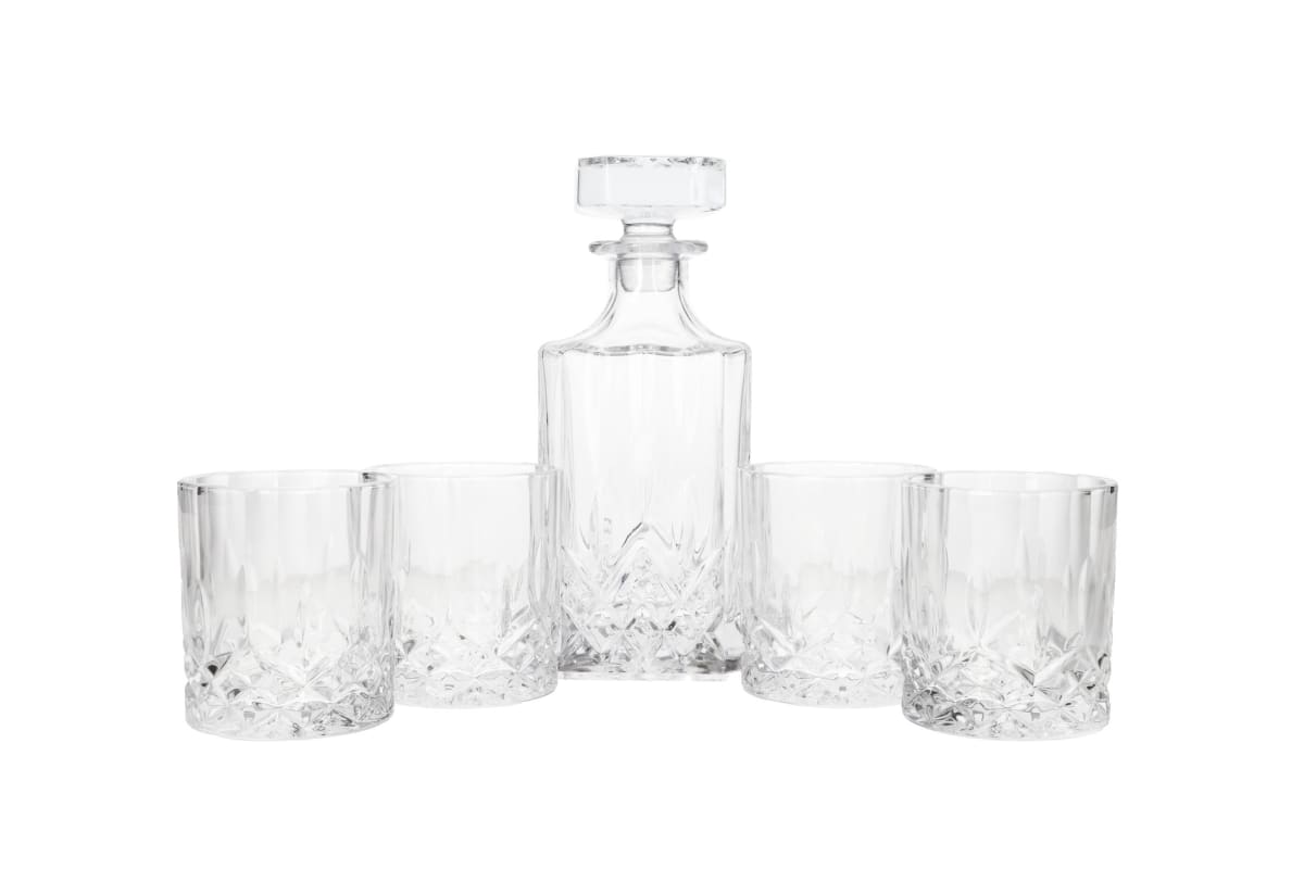 Whisky Decanter &amp; Glasses Set 5pcs - default