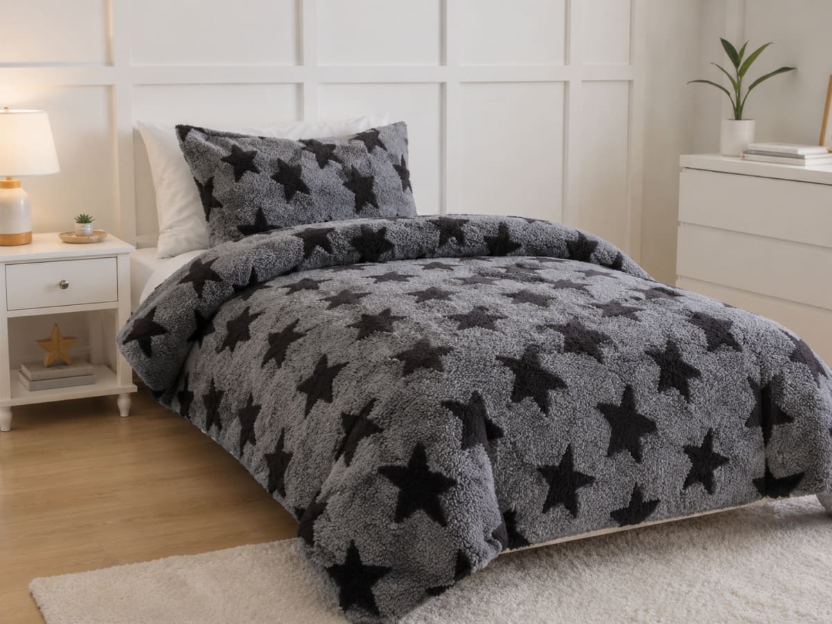 Soft Snug Fleece Single Duvet Cover Set - default