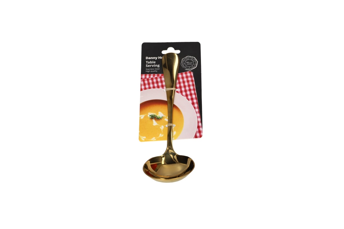 Gold Soup Server Spoon 19.8cm - default