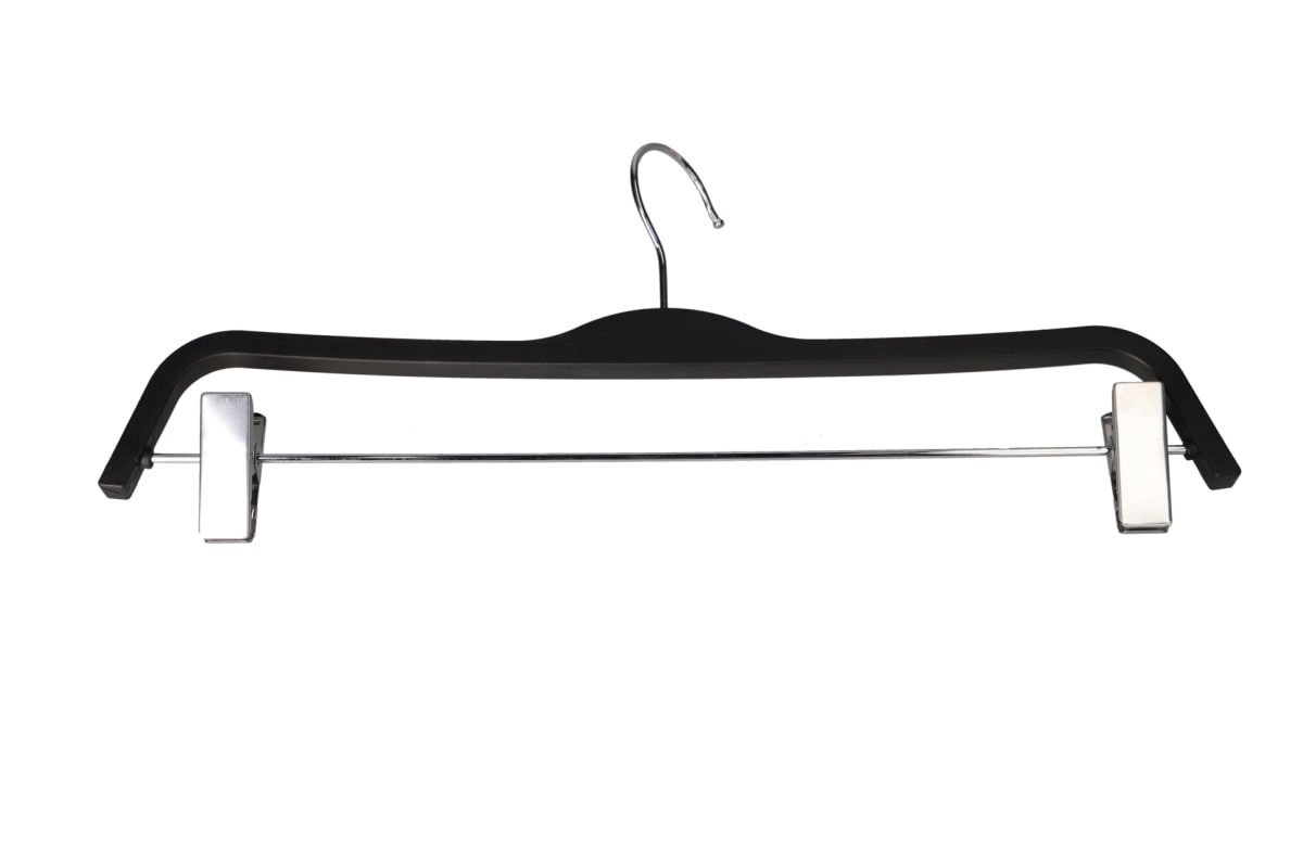 Black Plastic Clothes Hanger 5pcs 37.7cm - default