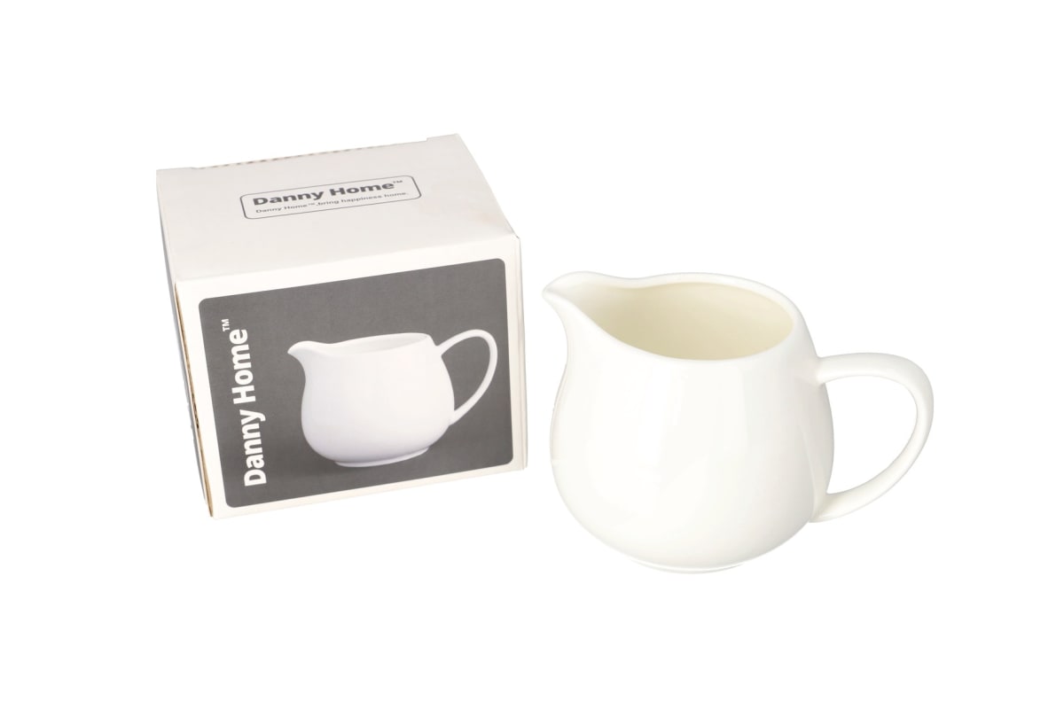 Ceramic White Milk Jug 330ml  - default