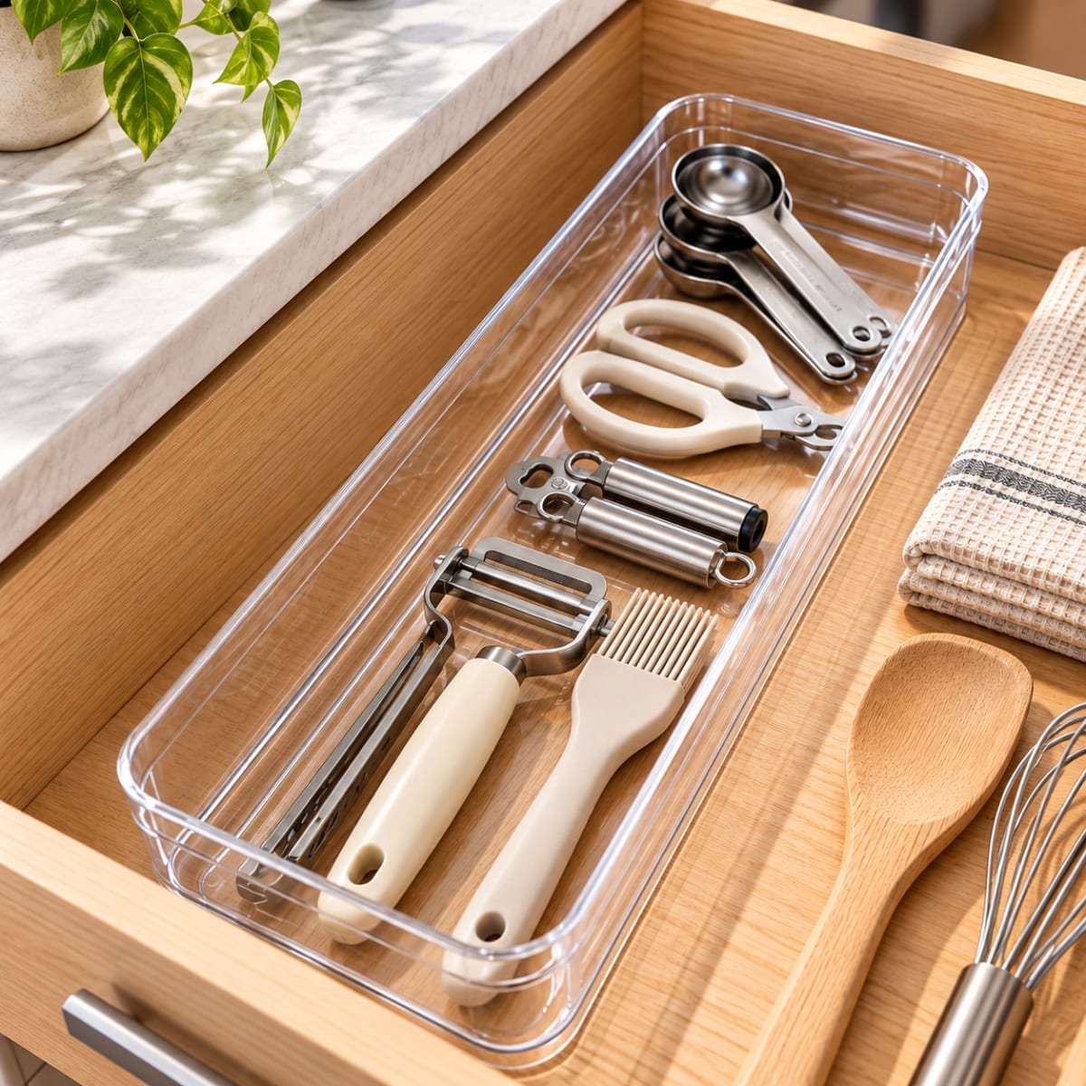 Clear Plastic Drawer Organizer 38.2cm - default