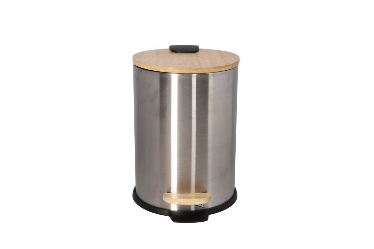 Bamboo Pedal  &amp; Trash Can 3L - default