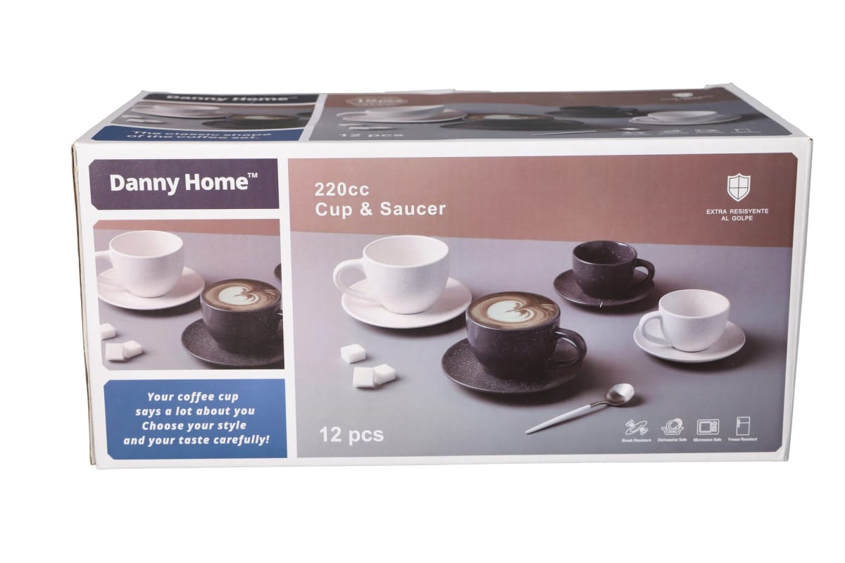 Speckled Cup &amp; Saucer 12pcs 220ml - default