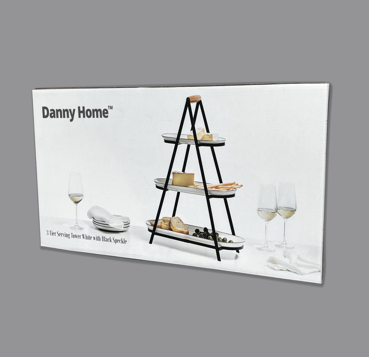 3 Tier Serving Stand &amp; Platter Set 4pcs  - default