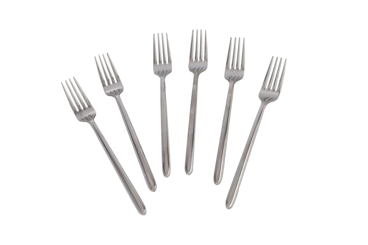 Silver Dinner Fork Set 6pcs 20.5cm | Danny Home