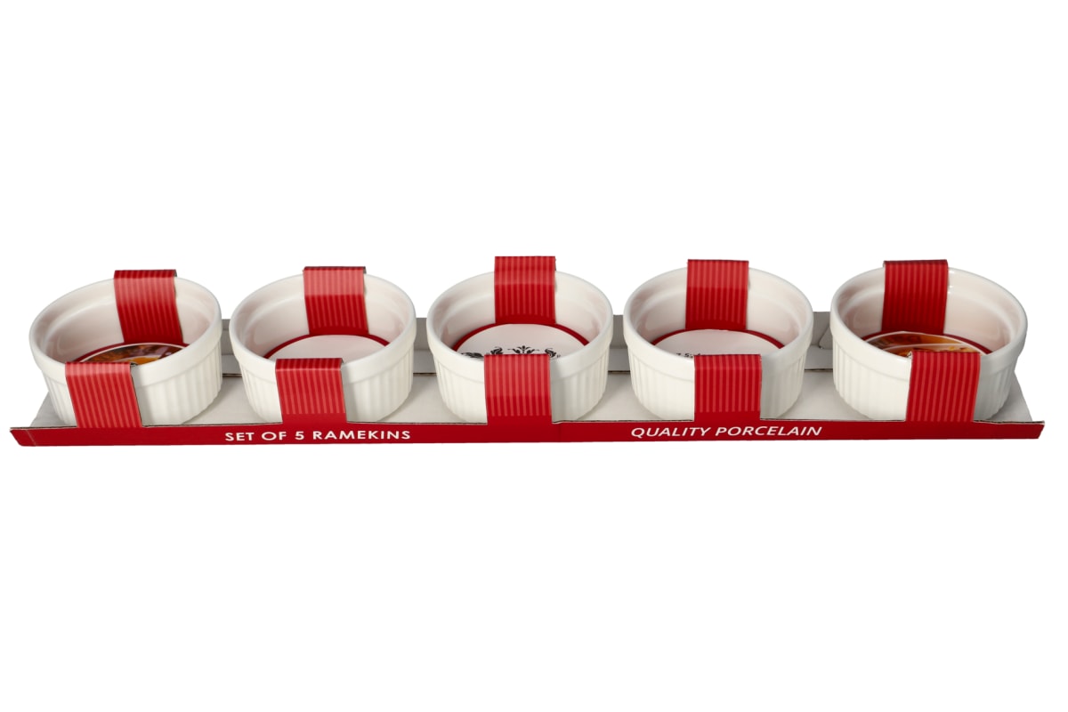 White Cake Dish Ramekin 5pcs 3' - default