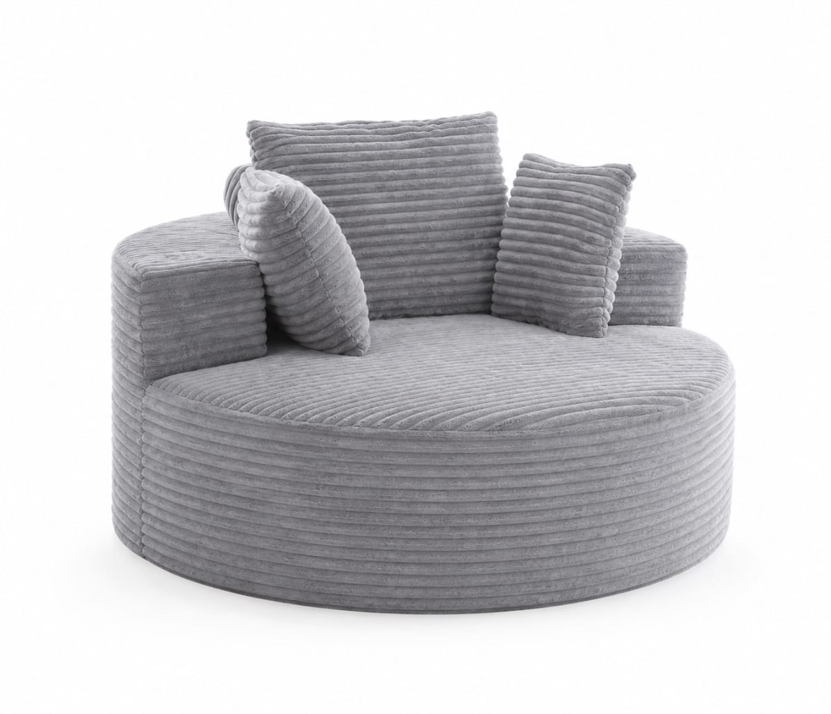 Light Grey Lounge Compression Sofa 140cm - default