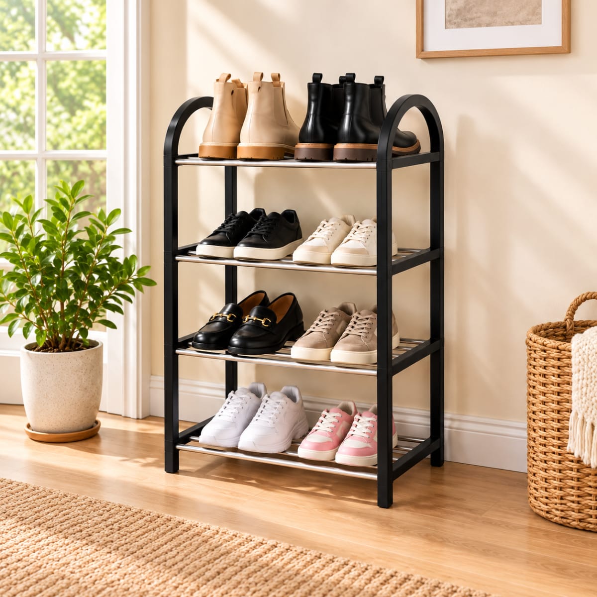 4-Tier Shoe Rack 64.5cm - default