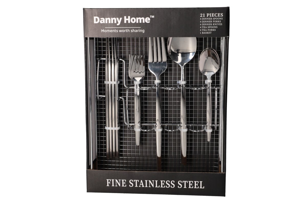 21Pcs Silver Cutlery Set  - default