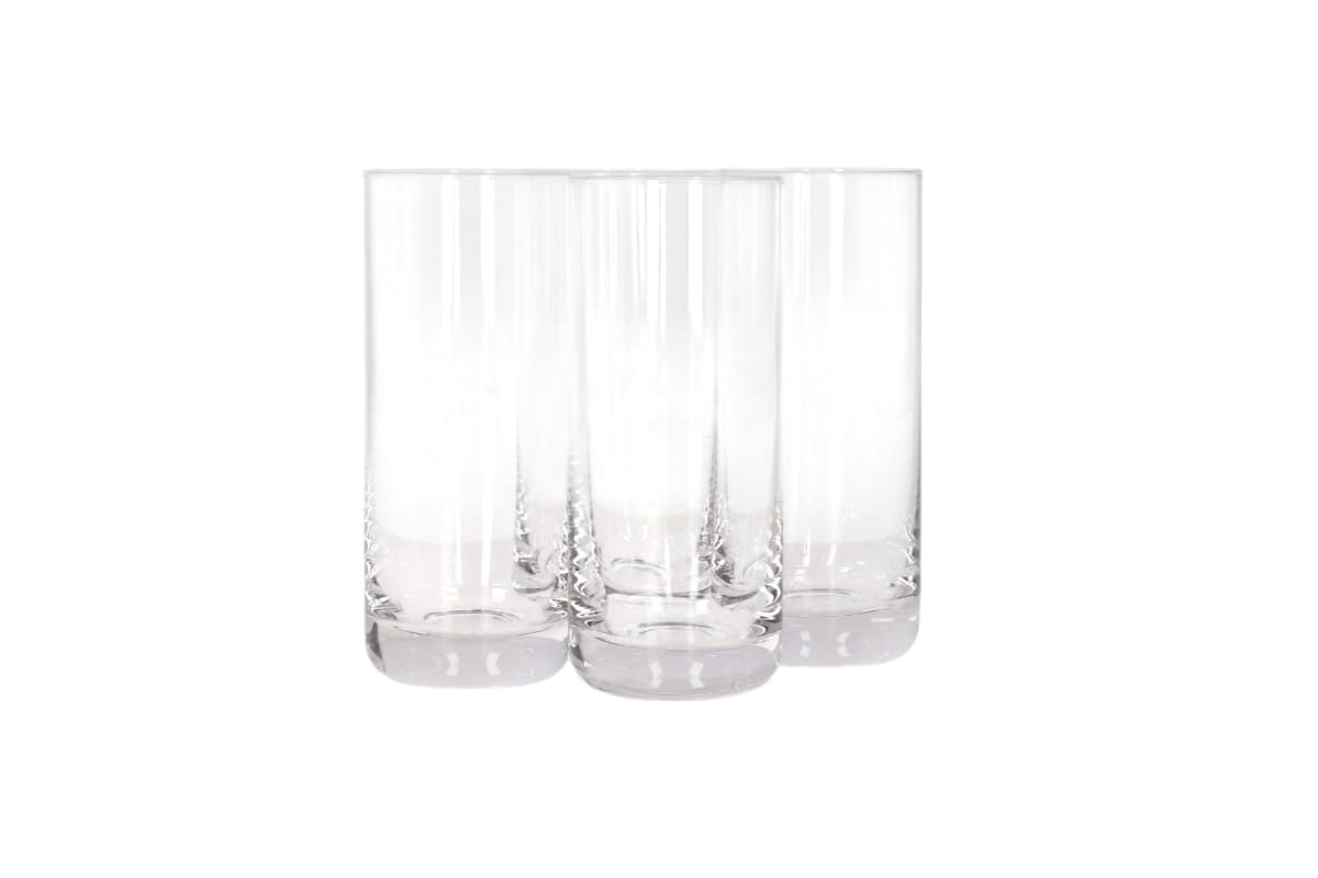 4 Long Tumbler Glasses 370ml - default
