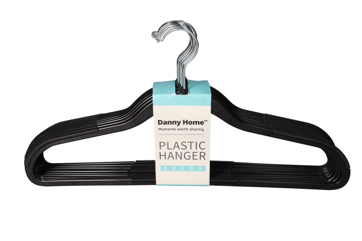 Black Plastic Hangers 10Pcs - default