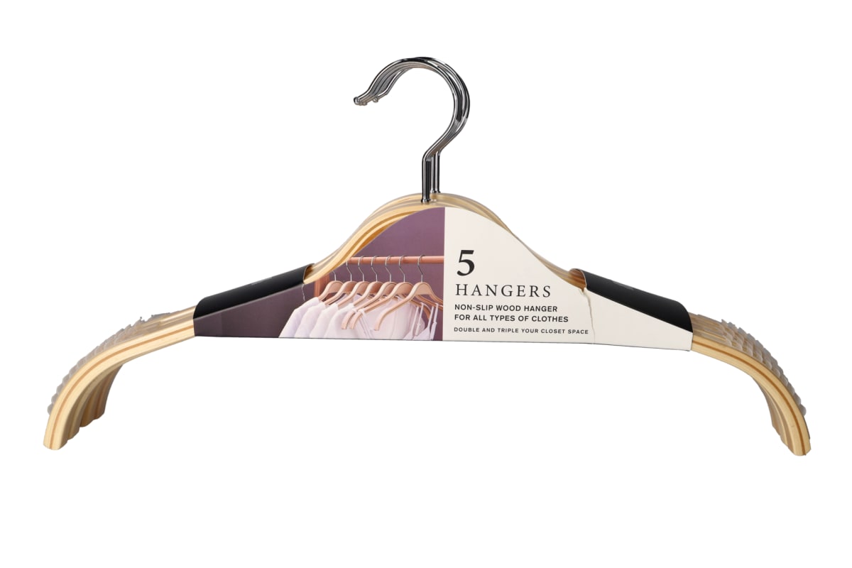 5Pcs Wooden Hangers 42cm - default