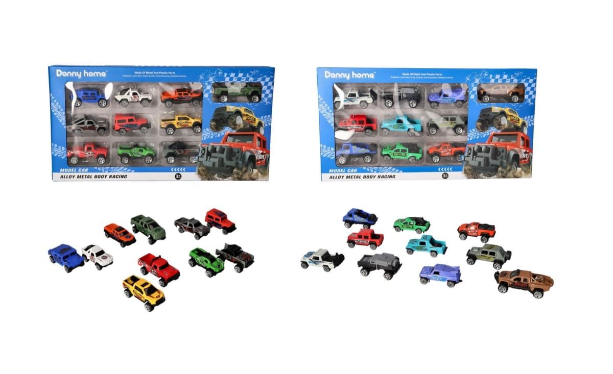 Alloy Metal Body Racing Cars 9Pcs - default