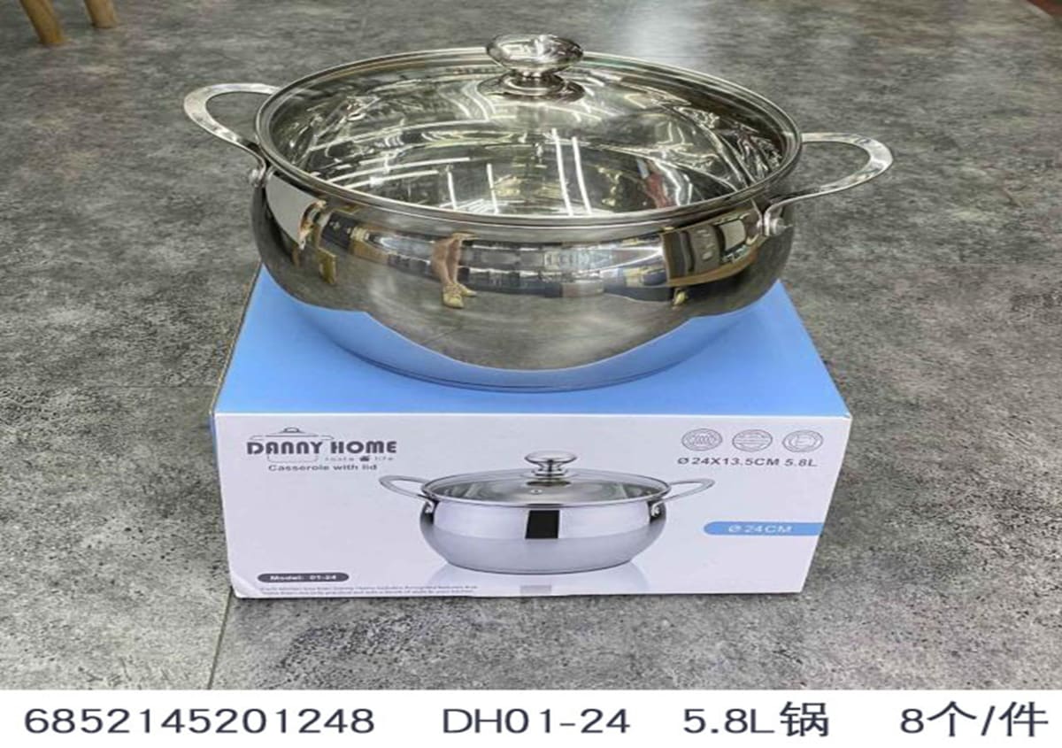 Casserole Pot &amp; Glass Lid 5.8L  - default