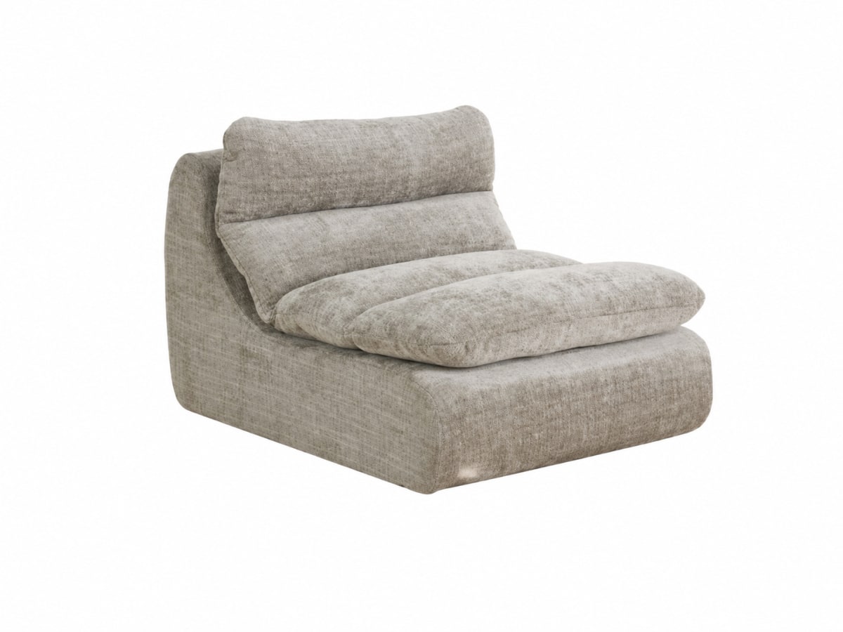Light Taupe Armless Lounge Sofa 81cm - default