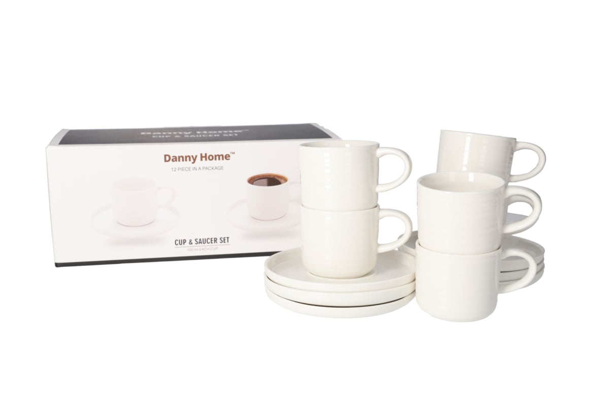 Cappuccino ﻿Cup &amp; Saucer 12pcs 100ml  - default